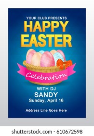 creative banner or flyer for Happy Eadster with nice and beautiful design illustration.