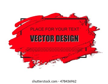 Creative banner frame. Place for text, message, advertisement, quote. Grunge frame.