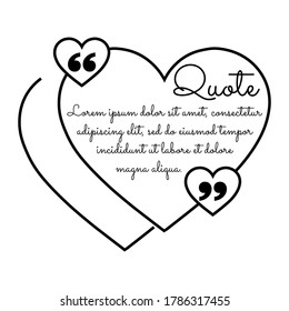 Creative banner illustration with a quote in a frame 