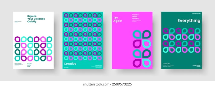 Kreatives Banner-Layout. Moderne Berichtsvorlage. Geometrisches Buchdeckeldesign. Hintergrund. Broschüre. Flyer. Poster. Geschäftspräsentation. Broschüre. Zeitschrift. Portfolio. Notebook. Werbung