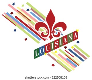 Creative banner for Louisiana, the US state. Vector illustration.