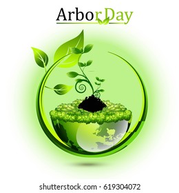 creative banner or poster or flyer for Arbor Day with nice and beautiful design illustration. 