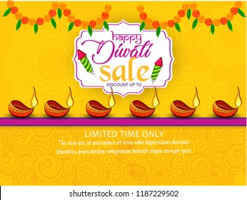 creative banner or poster for happy Diwali or Shubh Deepawali with  creative design illustration, Creative deep design.