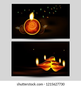 Creative  banner or poster, header for happy Diwali with beautiful  design illustration of shubh diwali . 