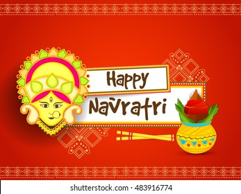 Creative Banner Poster Navratri Celebrationgrand Discount Stock Vector ...