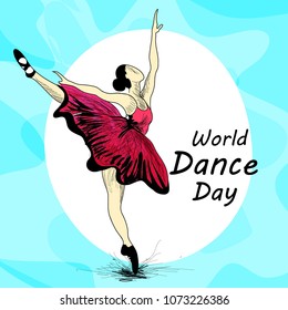 creative banner or poster for World (Dance Day) with nice design illustration