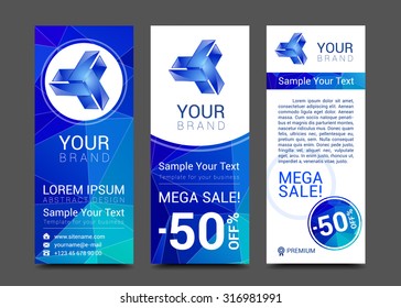 creative banner set with lines logo blank.