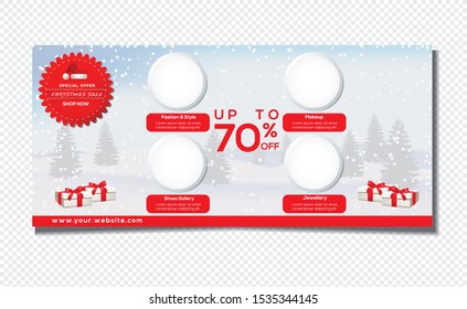 creative banner template, christmas special offer, vector illustration, EPS 10