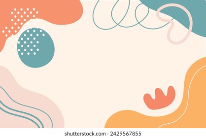 Creative banner templates with copy space for text. Minimalist abstract background with abstract lines, organic shapes and textures.Vector background for banner, and poster