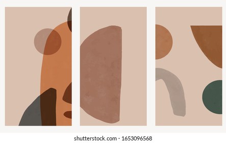 Conjunto de plantillas abstractas, fondo de diseño creativo para promoción de medios sociales. Texturas modernas para nabber, folletos, espacios en blanco, concepto mínimo de marca. 