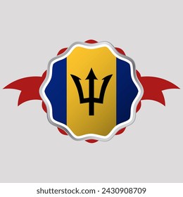 Kreative Barbados Flagge Aufkleber Emblem
