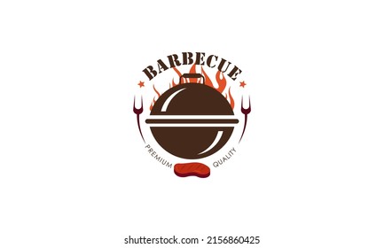 Creative barbecue logo template with details