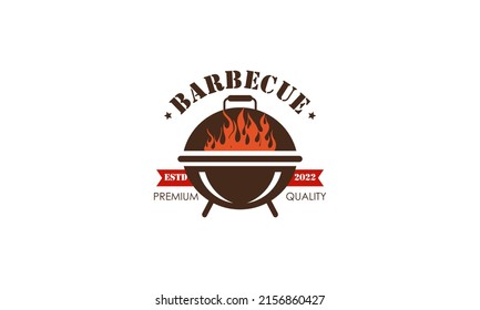 Creative barbecue logo template with details