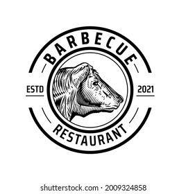 Creative barbecue logo template Vector
