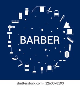 Creative Barber icon Background