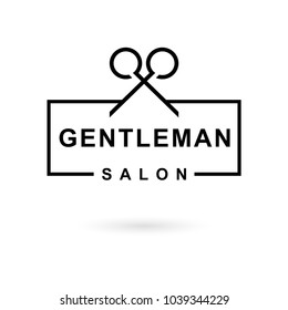 creative barber shop stylish logo with clean background