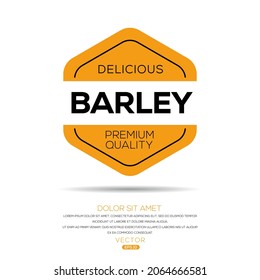 Creative (barley) logo, barley  sticker, vector illustration.