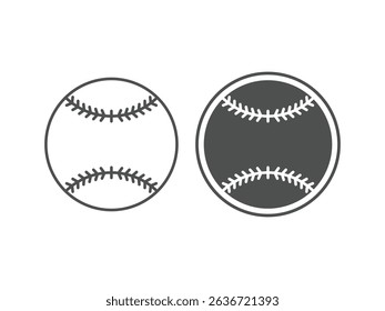 creative baseball ball symbol design, ball vector illustration, isolated on transparent background