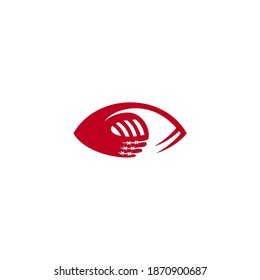 diseño creativo del logotipo de ojos de béisbol