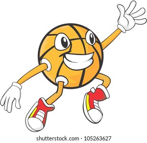 Creative Basketball Player Illustration in a defensive position