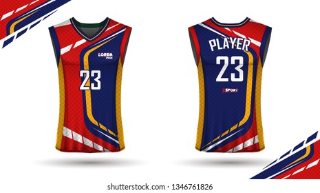 Creative basketball shirt design, front and back