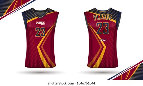 Creative basketball shirt design, front and back