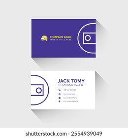 Creative basketball and sports style business card template design for sports lovers.