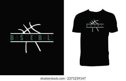 Creative Basketball Vector T Shirt Design. 