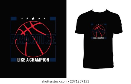 Creative Basketball Vector T Shirt Design. 