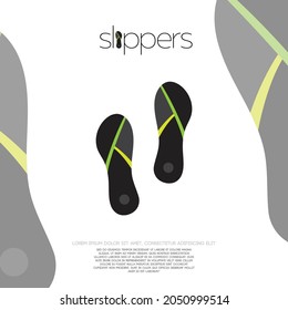 Diseño del logotipo de las zapatillas de playa creativas para su identidad de marca e ilustración