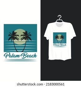 Creative beach t shirt design.