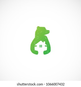 Creative bear home vector designs
