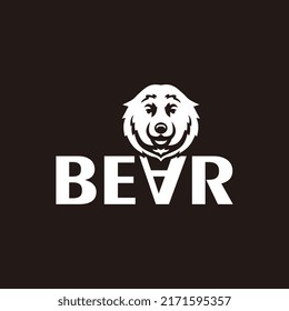 Creative "Bear" typographic vector logo.