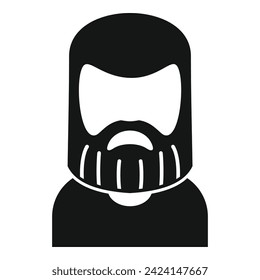 Creative beard icon simple vector. Fashion man. Short model individual