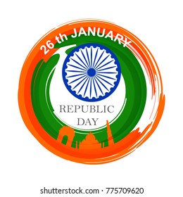 Creative and beautiful abstract for 26th of January or Republic Day of India with nice and creative design illustration.