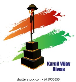 Creative beautiful abstract, banner or poster for Kargil Vijay Diwas with nice and creative design illustration.