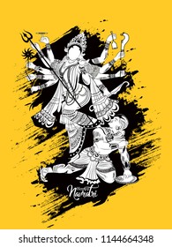 Creative and beautiful abstract for Shubh Navratri or Durga Puja with creative design Hand Drawn Sketch Vector illustration Creative and beautiful abstract for Shubh Navratri or Durga Puja with creative design Hand Drawn Sketch Vector illustration
