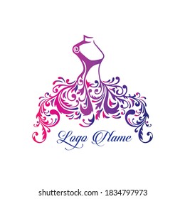 Creative Beautiful Boutique Shop Vector Logo Design Template.