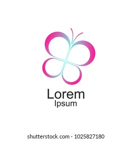 Creative beautiful butterfly icon logo brand