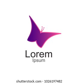 Creative beautiful butterfly icon logo brand