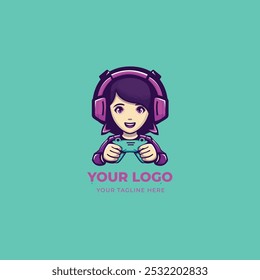 Creative Beautiful Game Logo Purple Color With Eps    
