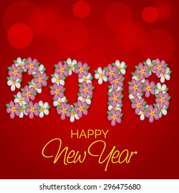 Creative a beautiful greeting card for Happy New Year.