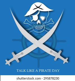 Creative a beautiful greeting card for International Pirate Day.