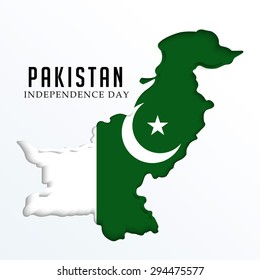 Creative a beautiful greeting card with map for Independence Day.