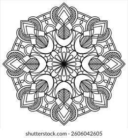 creative and beautiful mandala design for coloring book, mandala art for adults, teens and kids coloring book
