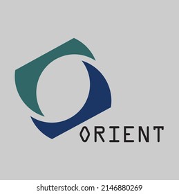 creativo y hermoso nuevo logo palabra oreint