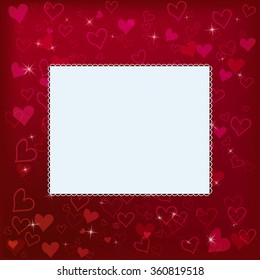 Creative beautiful, romantic love pattern with hearts for web sites and mobile applications