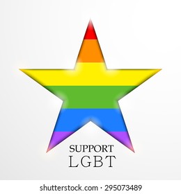 Creative a beautiful star for LGBT.