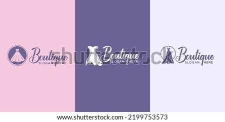 Creative beautiful women's clothing logo boutique logo vector logo design for fashion