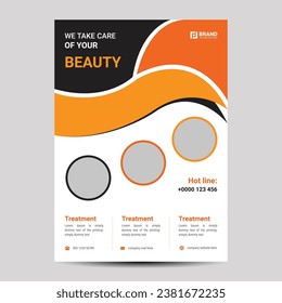 Diseño de plantilla de volante de belleza creativa para empresas